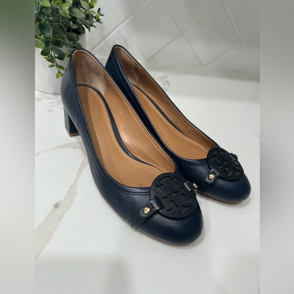 Tory Burch Navy Blue Heels